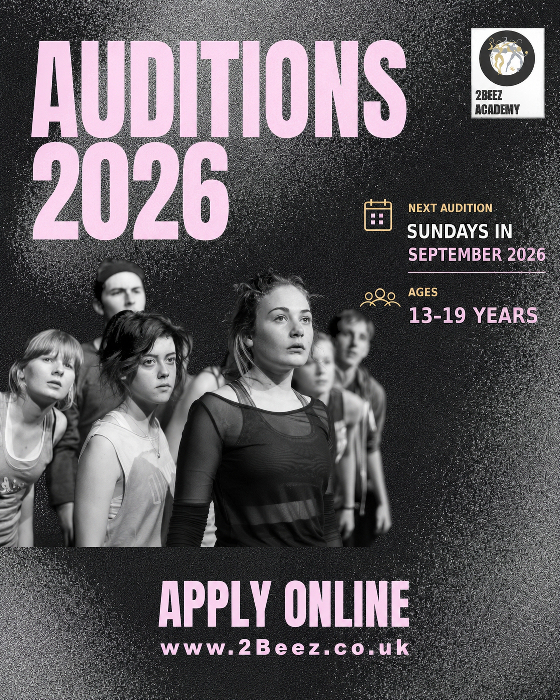 An image advertising 2BEEZ Company Auditions