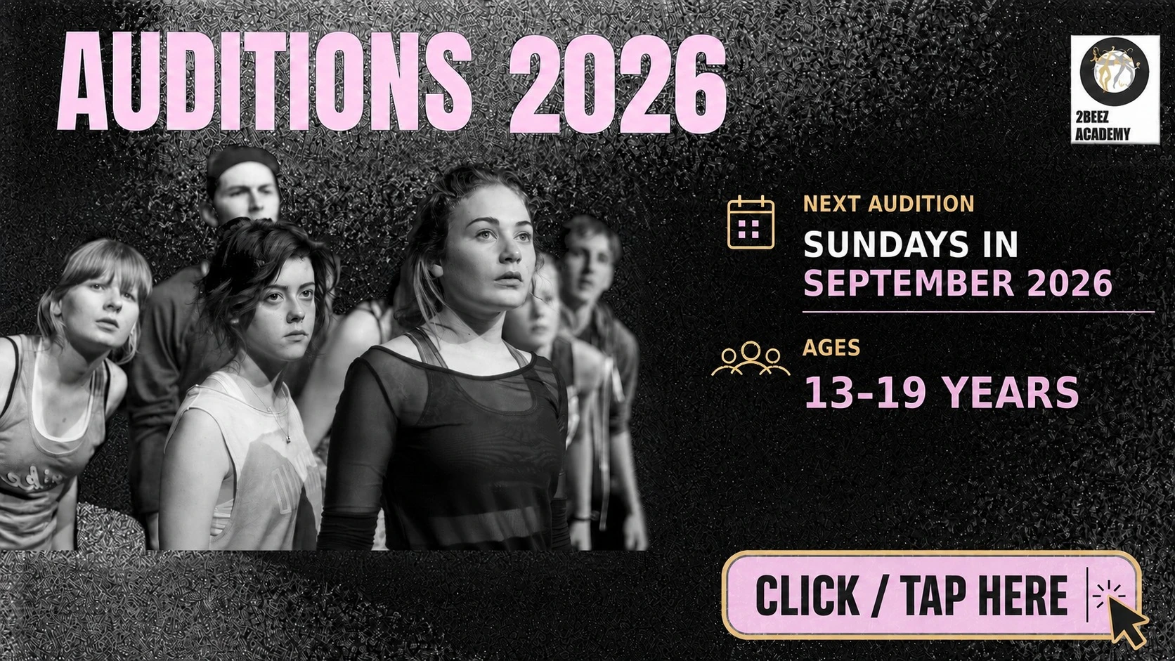 An image advertising 2BEEZ Company Auditions