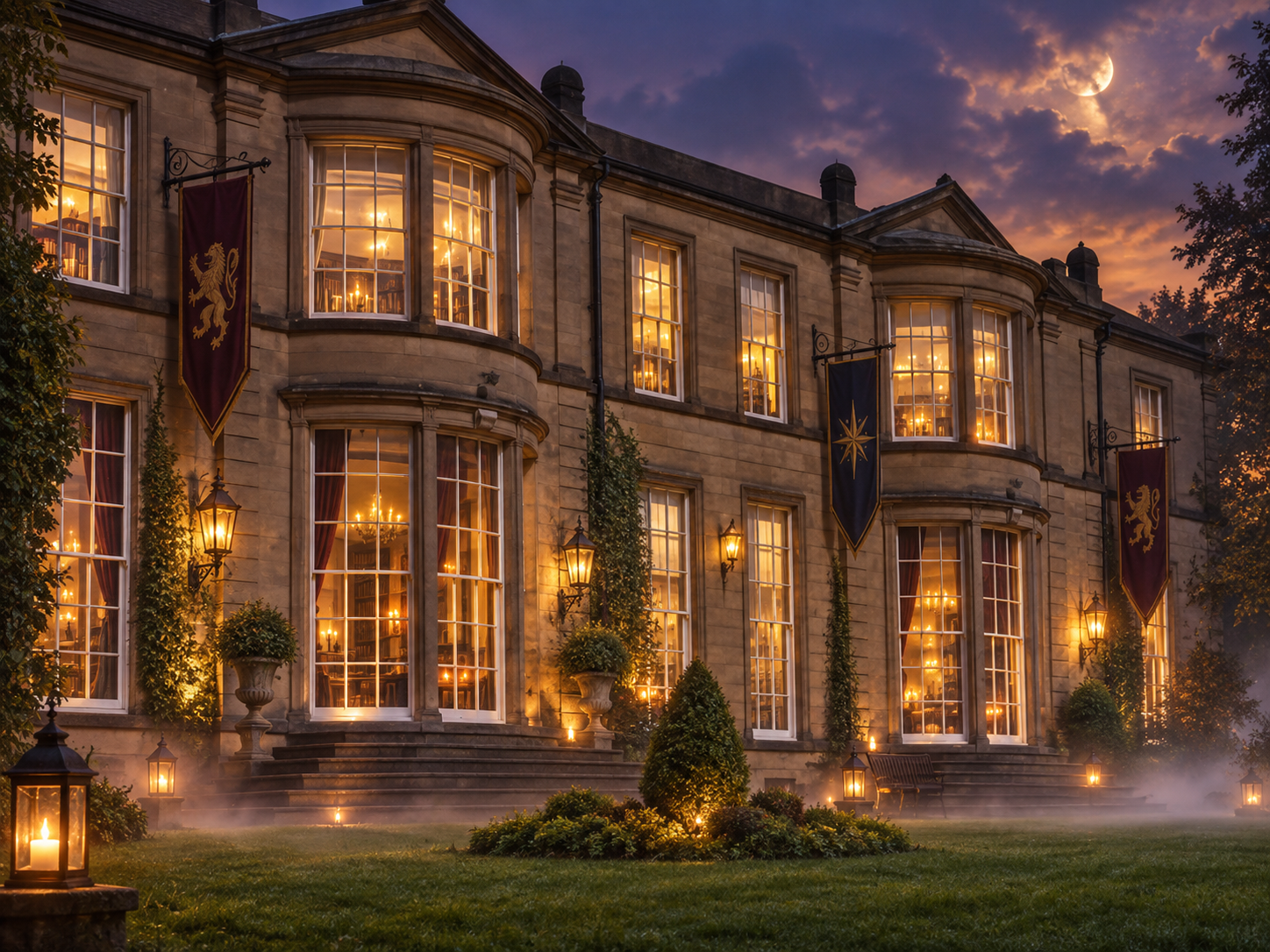 Derby Grammar School reimagined with a wizarding-school castle feel