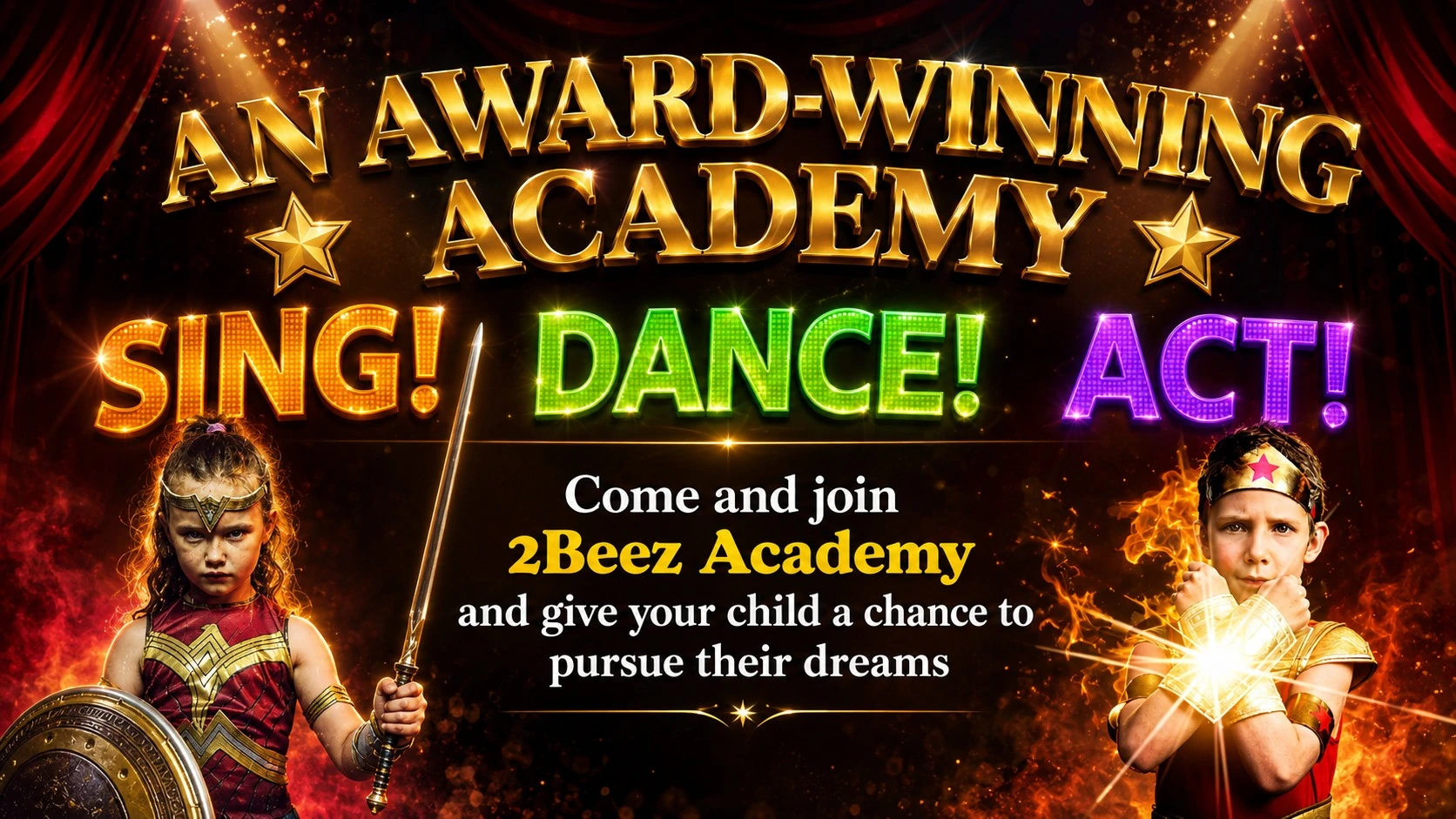 An image advertising our Superhero workshops