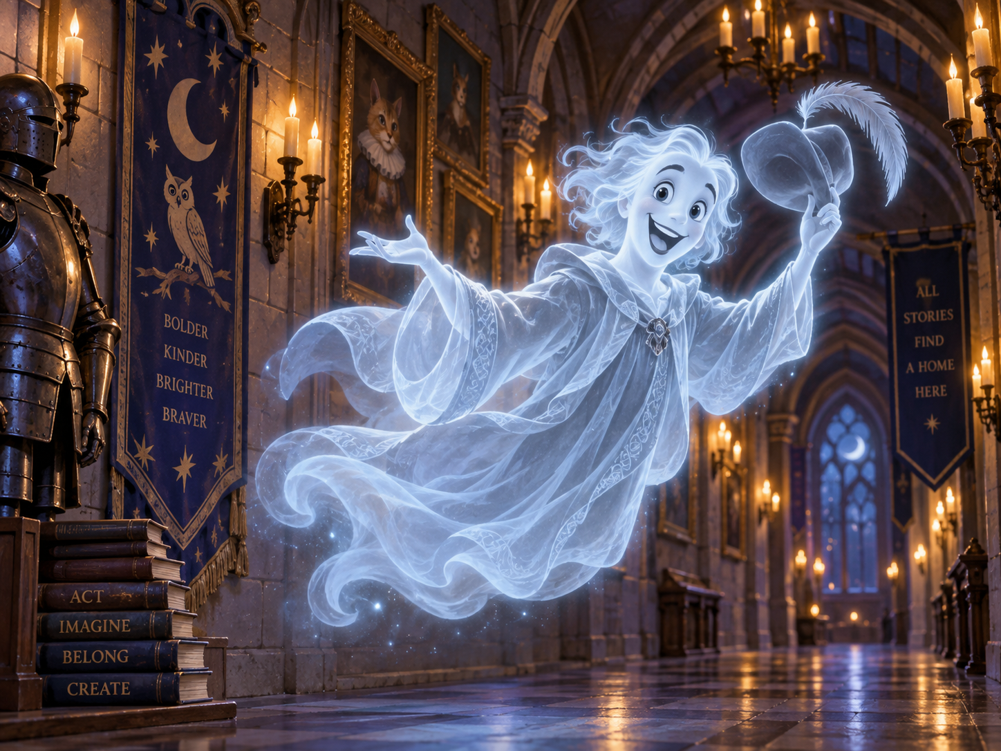 Friendly magical ghost