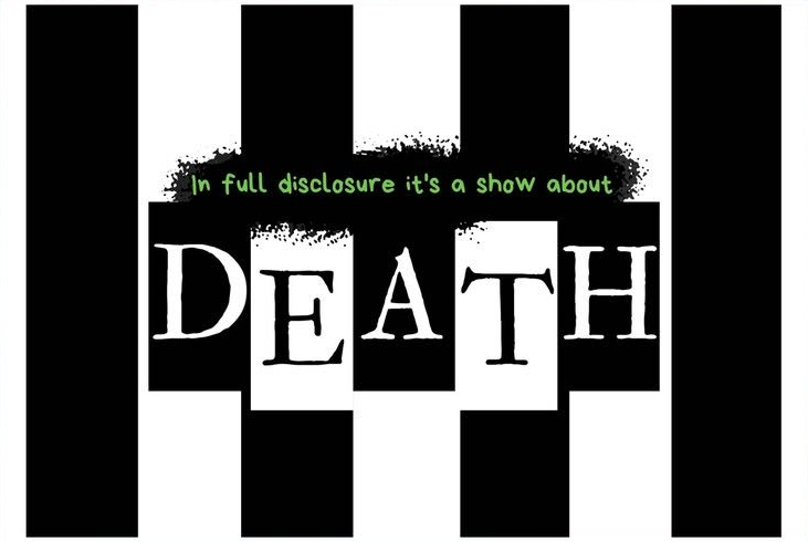 Beetlejuice themed promenade performance artwork