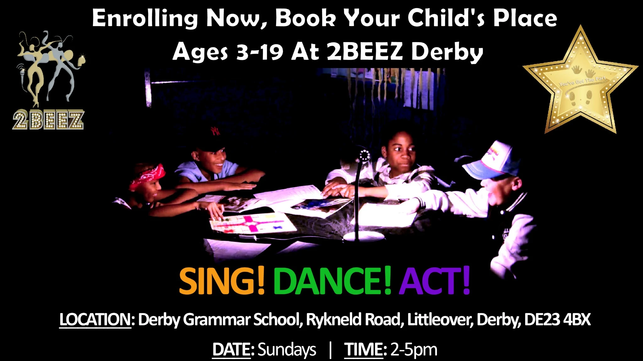 An image advertising our Derby Juniors and Seniors sessions
