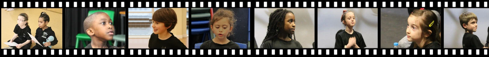 Images of 2BEEZ students shown on a stylised film negative strip