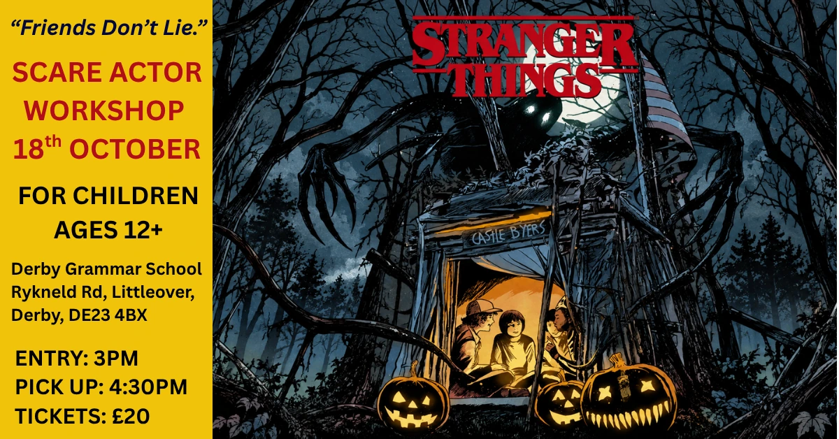 Stranger Things Scare Actor Workshop at 2BEEZ on Sunday 18th October